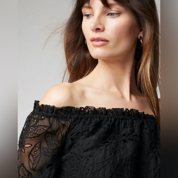 WHBM Off-The-Shoulder Eyelet Blouse - Picture 2 of 3